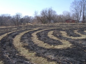 Labyrinth spring prairie burn 03/09/12
